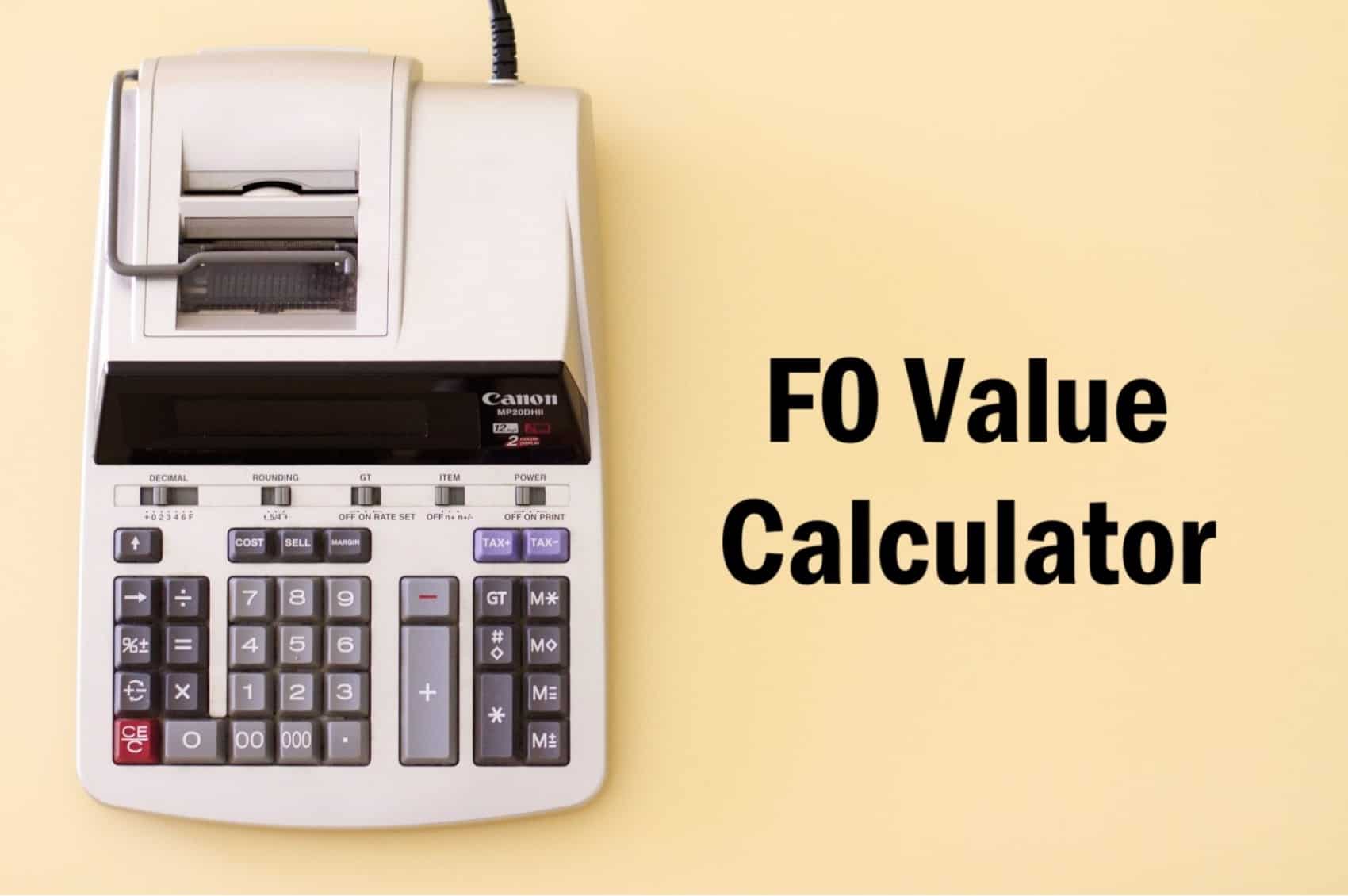 Online Calculator for F0 value