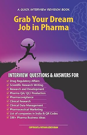 Grab Your Dream Job in Pharma book cover – Comprehensive guide to pharma interview questions and answers